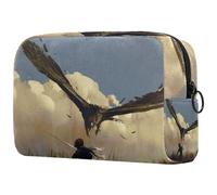 Fierce Eagle Attack The Warrior - Bolsa de cosméticos para mujer, bolsa organizadora de maquillaje grande con cremallera, multicolor, 18.5x7.5x13cm/7.3x3x5.1in, Neceser