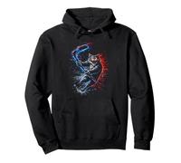 Fierce Hockey Cat Graphic Funny Angry Cat Playing Hockey Sudadera con Capucha