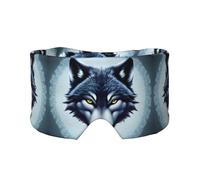 Fierce Wolf Head - Antifaz ajustable para dormir y orejeras, diadema unisex para dormir de lado (26.8 x 4.3 pulgadas), cubierta cómoda para viajes en interiores y exteriores, para yoga