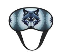 Fierce Wolf Head - Antifaz opaca para dormir, cómoda cubierta para los ojos, ajustable, perfecta para viajes, meditación y camping