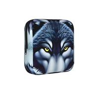 Fierce Wolf Head - Bolsa de almacenamiento a prueba de períodos, funda de viaje de higiene femenina para toallas sanitarias, bolsa mensural discreta para bolso de oficina