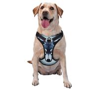 Fierce Wolf Head - Chaleco de tracción para mascotas, estampado mediano, adecuado para pasear perros, senderismo y aventuras al aire libre