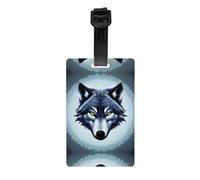 Fierce Wolf Head - Etiquetas colgantes de equipaje para maleta, bolsas escolares para niños, bolsas, bolsas deportivas, maletines, bolsas de golf, cubierta de privacidad