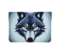 Fierce Wolf Head - Funda protectora de piel sintética para portátil de 13 pulgadas, para MacBook, bolsa delgada para computadora de viaje diario