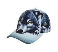 Fierce Wolf Head Gorra de béisbol de malla transpirable, sombrero de sol para deportes al aire libre, adecuado para golf, viajes, uso diario, color negro