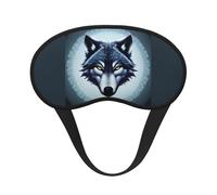 Fierce Wolf Head - Máscara opaca para dormir, poliéster suave, antiluz, elegante, adecuada para hombres y mujeres, para el trabajo diario y viajes al aire libre.