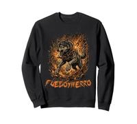 Fierce Wolf Rompiendo Cadenas Fuego Hierro Motivación Arte Gráfico Sudadera