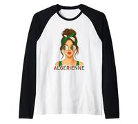 Fière Fille Algérienne Drapeau d’Algérie Copine ou Épouse Camiseta Manga Raglan