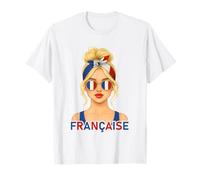 Fière Fille Française Drapeau de la France Copine ou Épouse Camiseta