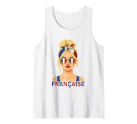 Fière Fille Française Drapeau de la France Copine ou Épouse Camiseta sin Mangas