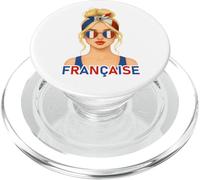 Fière Fille Française Drapeau de la France Copine ou Épouse PopSockets PopGrip para MagSafe
