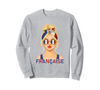 Fière Fille Française Drapeau de la France Copine ou Épouse Sudadera