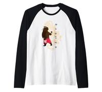 Fiero estilo de lucha de boxeo tailandés para Kickboxing Muay Thai Bear Camiseta Manga Raglan