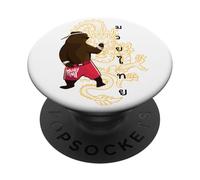 Fiero estilo de lucha de boxeo tailandés para Kickboxing Muay Thai Bear PopSockets PopGrip Adhesivo
