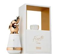 Fierte Luna Eau de Parfum para hombre, 80 ml, frasco blanco con diseño de lobo dorado