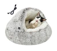 Fierudeng Cama Calefactada para Gatos,Cueva Cálida Y Suave para Gatitos - Cama De Dormir Cálida para Gatos - para Clima Frío Hogar Oficina Dormitorio Sueño Nocturno Recuperación Refugio Clínica