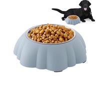 Fierudeng Cuenco Para Alimento De Gato,Plato para Mascotas con Forma de Calabaza Inclinado a Prueba de Derrames - Plato Para Gatos De Acero Inoxidable,Para Y Cachorros, Beber En Exterior, Viaje, Hogar