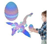 Fierudeng Huevos de Pascua de Dragón, Animales Impresos en 3D, Joyas de dragón Impresas en 3D para niños | Creativa para aliviar el estrés, Juguete Seguro de 360 Grados giratorias para