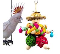 Fierudeng Juguetes masticables para pájaros, accesorios para mordeduras de jaula de periquitos, los juguetes Conure proporcionan horas de entretenimiento diario para loros mientras ayudan a ejercitar
