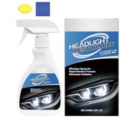 Fierudeng Kit de Restauración de Faros - Pulidor para Lentes de Faros | Spray Renovador con Esponja Y Toallita - Proyectos Detallado Garaje Hogar