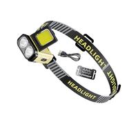 Fierudeng Linternas Frontales Recargables LED,Lámpara Frontal USB para Frente - Portátil Impermeable Luminosa para Senderismo Correr Emergencias y Acampada Nocturna