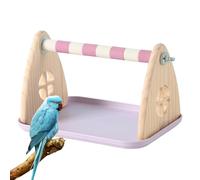 Fierudeng Percha para Pájaros, Juguetes Interactivos para Mascotas, Posadero para Cortar Uñas y Jugar, para Aviario Doméstico Interior Exterior Canarios Inseparables Cacatúas Conuros