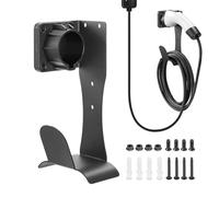 Fierudeng Soporte para Cable De Carga EV - Organizador De Montaje En Pared De Acero Inoxidable - Sujetador para Cargador De Vehículo Eléctrico | para Hogar Uso Diario Viajes Trabajo Conductor