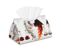 Fiery And Holy Wings - Funda rectangular para caja de pañuelos con estampado de alas santas - Funda de cuero para caja de pañuelos para cocina, oficina y coche