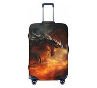 Fiery Dragon Of Chaos - Fundas elásticas para equipaje de viaje, 45,7 a 81,3 cm, Black, M