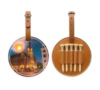 Fiery Red Street - Bolsa de almacenamiento para camisetas de golf, diseño portátil, fácil de organizar, Marrón, Talla única