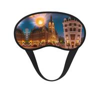 Fiery Red Street - Máscara de dormir opaca con diseño de banda elástica que se adapta a todas las formas de cabeza, ideal para viajes, oficina y trabajo por turnos