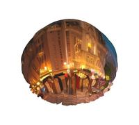 Fiery Red Street Print - Gorro de ducha reutilizable, doble capa, transpirable, de secado rápido, perfecto para el hogar, spa, hotel y viajes