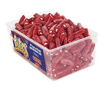 FIESTA Bites Power Cables Ácidos Pequeños Mordiscos de Regaliz Dulce Relleno Sabor Cereza Ácida - Envase de 300 unidades