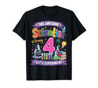Fiesta científica de 4º cumpleaños Stem Girls Four Camiseta