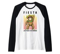 Fiesta como si no hubiera mañana, Divertido DJ de Bigfoot del Cinco de Mayo Camiseta Manga Raglan