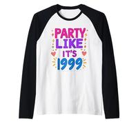 Fiesta como su 1999 - Flower Power Square Design Camiseta Manga Raglan