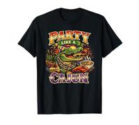 Fiesta como un caimán cajún Fiesta Carnaval Mardi Gras Camiseta