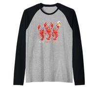 Fiesta Como Una Estrella Lob Funny Lobster Bailando Amantes De La Música Camiseta Manga Raglan