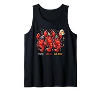 Fiesta Como Una Estrella Lob Funny Lobster Bailando Amantes De La Música Camiseta sin Mangas