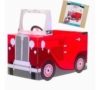 Fiesta Crafts - Coche clásico de cartón, diseño de coche imaginativo | Crea tu propio coche vintage de cartón para conducir por la casa, gran regalo de juego imaginativo para niños