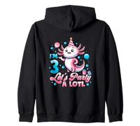 Fiesta Cumpleaños Axolotl Rosa Pez Caminante Mexicano Sudadera con Capucha