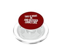 Fiesta de 70 Años Bendita 70 Cumpleaños Fe Cristiana PopSockets PopGrip para MagSafe