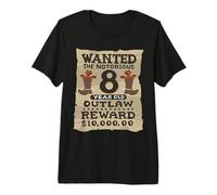Fiesta de 8 años Cowboy 8th Birthday Party Wild West Western Kids Camiseta Premium