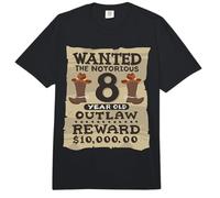 Fiesta de 8 años Cowboy 8th Birthday Party Wild West Western Kids Comfort Colors Adult Heavyweight T-Shirt