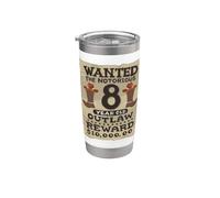 Fiesta de 8 años Cowboy 8th Birthday Party Wild West Western Kids Vaso térmico de acero inoxidable de doble pared