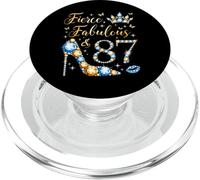 Fiesta de 87 cumpleaños de una Mujer de 87 años de Fierce Fabulous PopSockets PopGrip para MagSafe