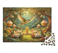 Fiesta de Aves del Bosque Puzzle de 1000 Piezas Papel para Adultos Escena de Bosque de Cuento Puzzle para Toda la Familia Relajación Decoración Regalo 70x50cm/1000pcs