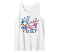 Fiesta de Baby Shower de revelación de género What The Duck Is It Camiseta sin Mangas