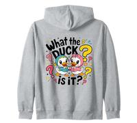 Fiesta de Baby Shower de revelación de género What The Duck Is It Sudadera con Capucha