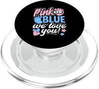 Fiesta de Baby Shower Rosa o Azul con Texto en inglés «We Love You» PopSockets PopGrip para MagSafe